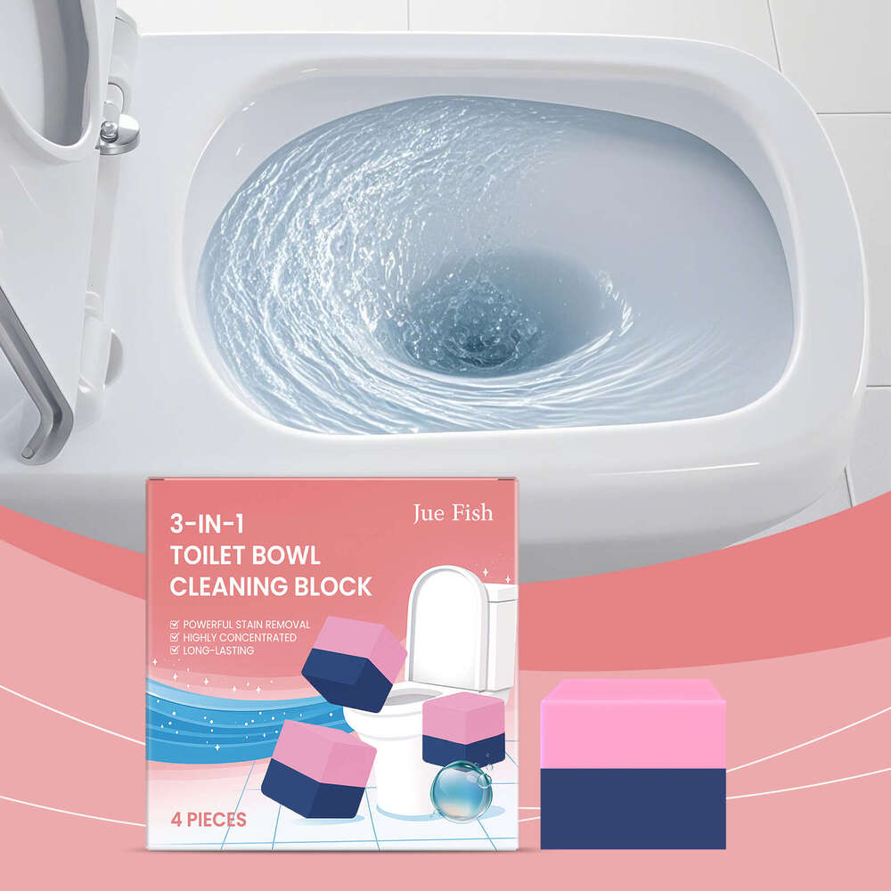 Jue Fish 3-in-1 Block Convenient Household Cleaning Toilet Stains Freshening Odor S260202
