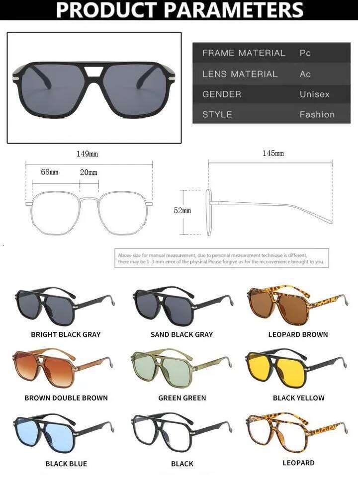 Fashion Double Beam Rivet Square Sunglasses Women Luxury Brand Designer Retro Rectangle Sun Glass Vintage Eyewear Shadow Female H260202