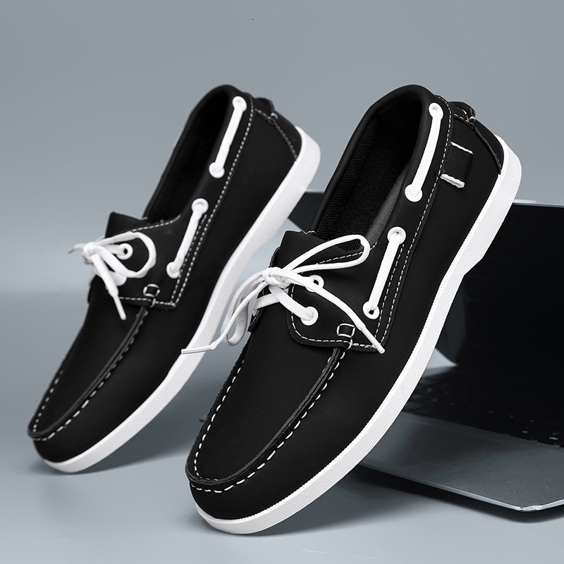 Personalized Summer Mens New Lace-up British Style Versatile Loafers Breathable Casual Office Commuting Slip-on Shoes