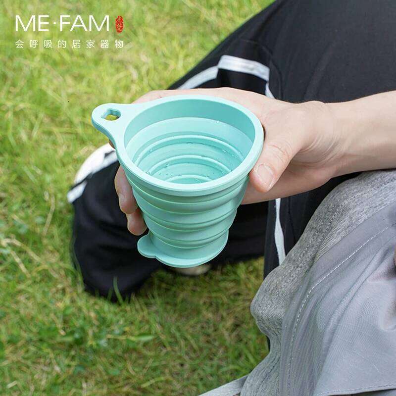 New Hot 180ml Silicone Bear Folding With Lid Eco-friendly Collapsible Portable Travel Outdoor Camping Drinking Water Cup Z260202