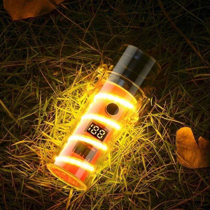 Waterproof Windproof Dual Arc Electric Lighters Multifunction Plasma USB Rechargeable Lighter High-Bright Dream Atmosphere Light W260202