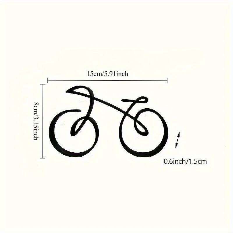 Modern Black Abstract Bicycle Sculpture - Chic Bike Decor Piece Home & Office, Ideal for Living Room, Bedroom, Study Y260202