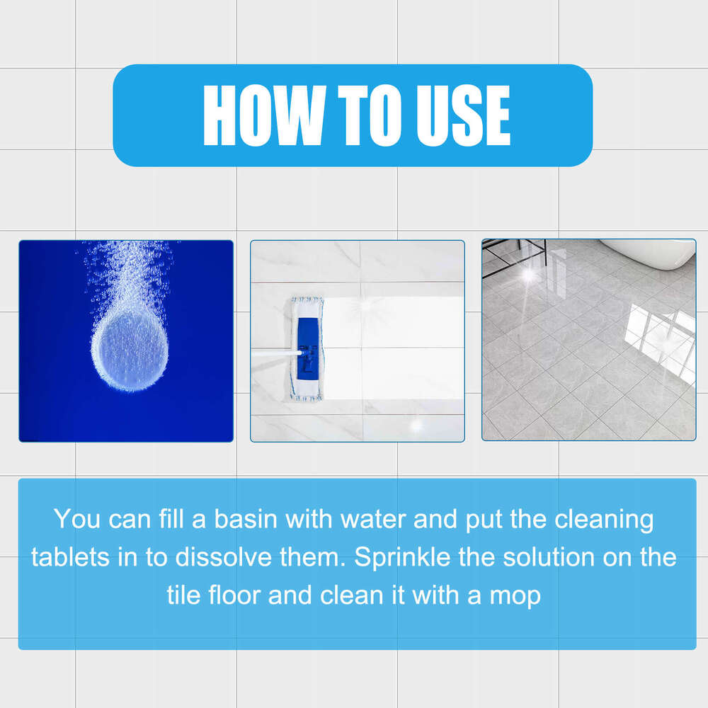 Cleaning Tablets Descaling Polishing Household Bathroom Kitchen Floor Tile Bathtub Cleaner S260202