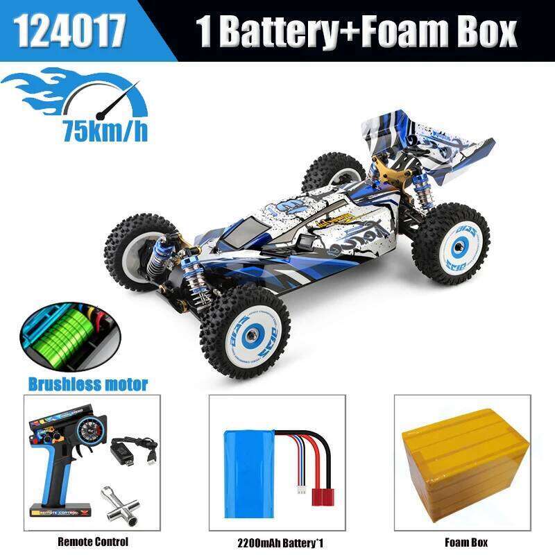 WLtoys 1/12 124017 75KM/H RC Car Brushless Vehicle 55KM/H 4WD Electric High Speed Drift 2.4G Remote Control Toys Y260131