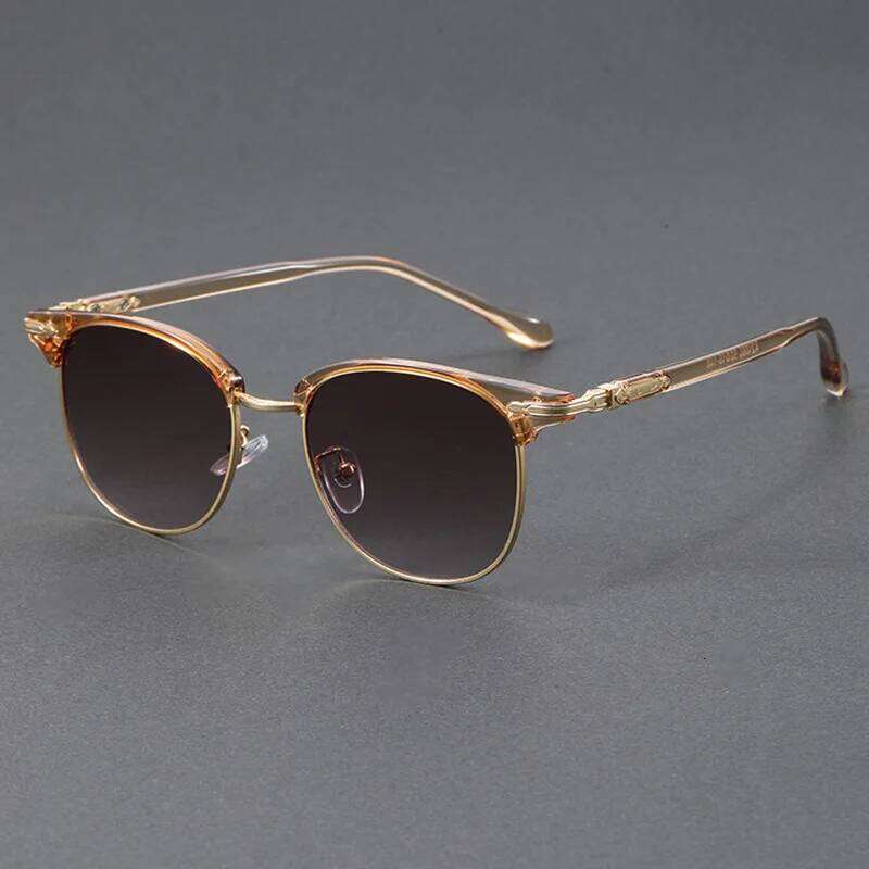 Fashionable Sunglasses European and American Metal Small Round Korean Version Glasses Retro Square Sunglas H260202