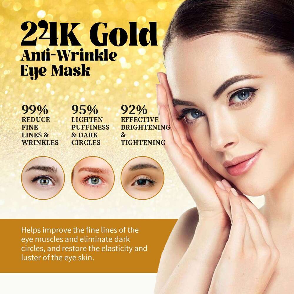 EELHOE 24k Gold Mask Moisturizing Improves Wrinkles Brightening and Hydrating Skin Eye Care S260131