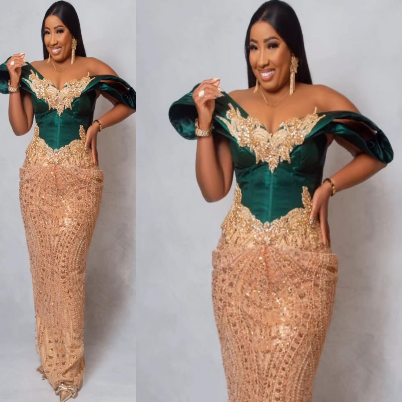 Aso Ebi Gold Sheath Prom Dresses 2026 Appliques Sequined Sheer Neck Evening Formal Party Second Birthday Engagement Gowns Dress For Special Occasions