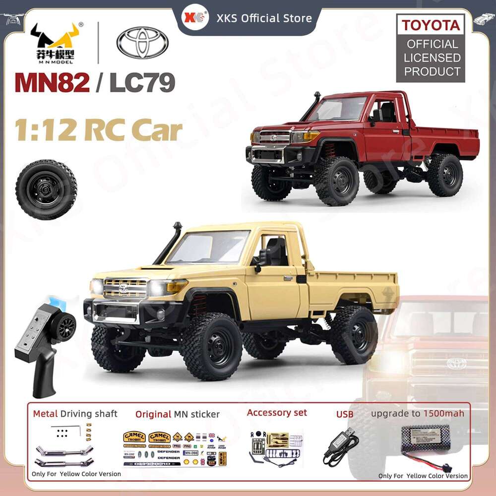 Mn82 Rc 1:12 Full Scale 2.4G 4WD 280 Motor Remote Control Off-Road Pickup Truck Model Car for Boys Adult Gifts Y260131