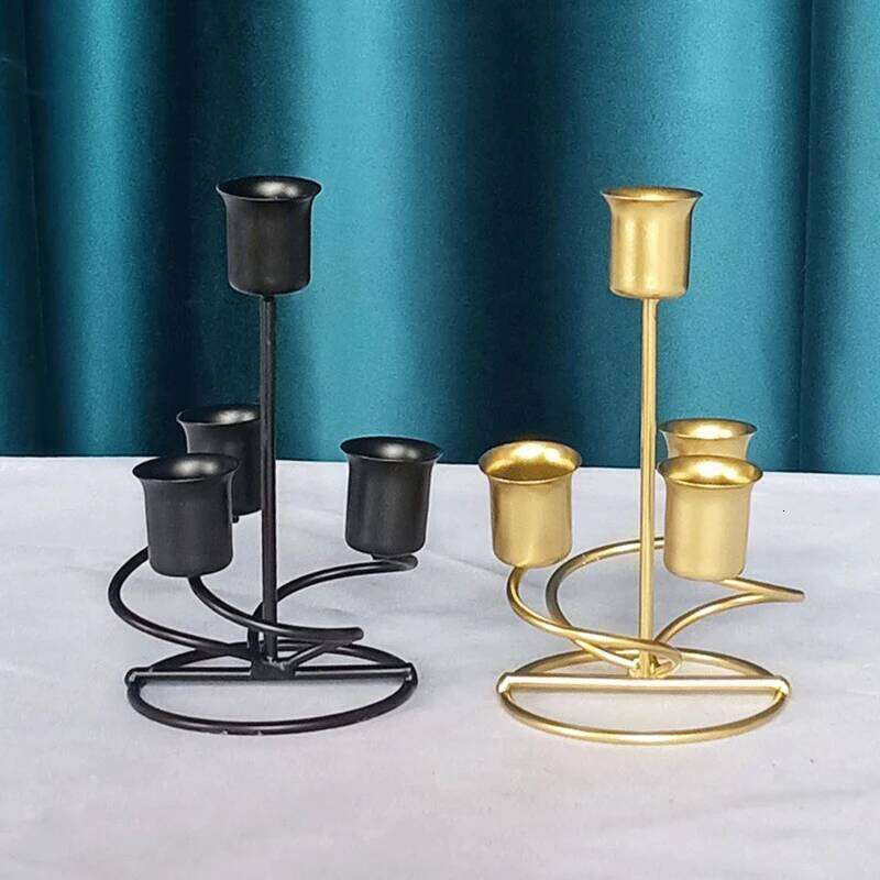 Modern 3/4-Headed Candlestick Minimalism Metal Taper Candle Holders Wedding Decoration Candelabra Dining Table Home Decor Y260131