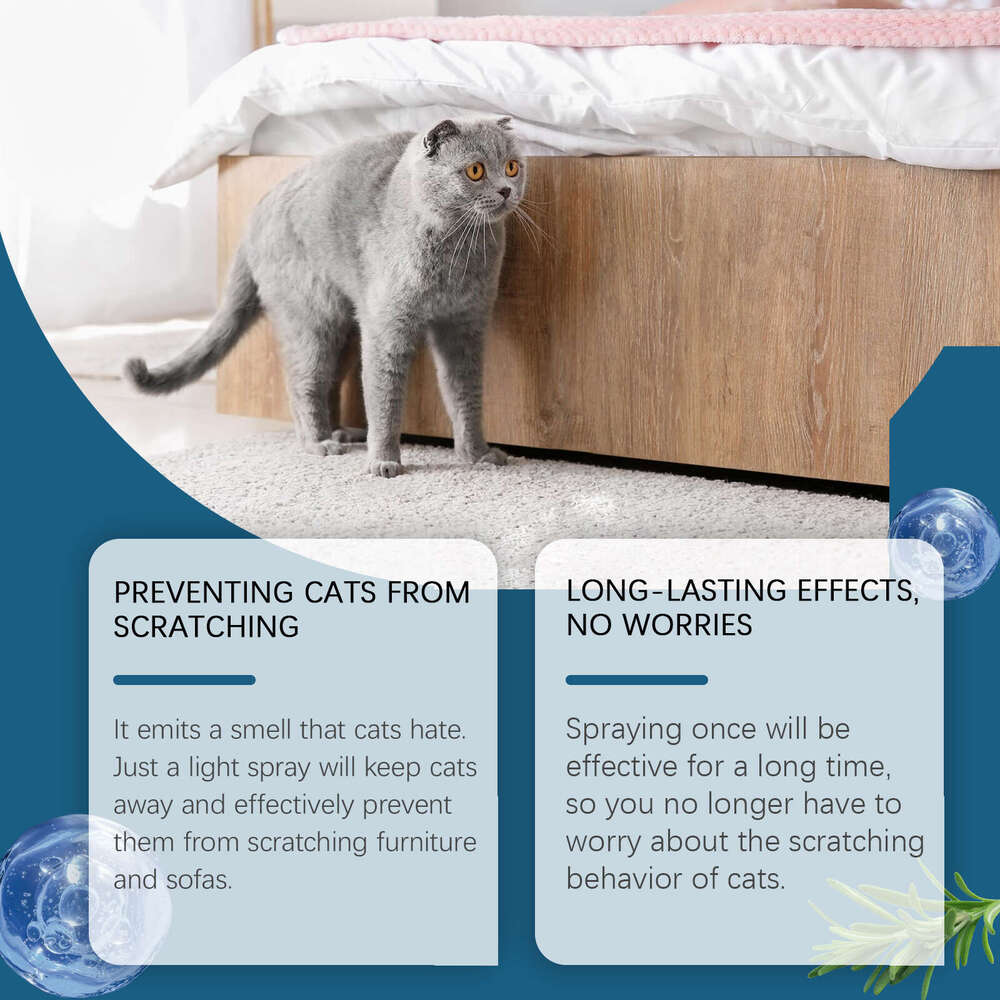 Pet Deterrent Prevents Cats from Entering Bed Indoor Cat Repellent Spray S260202