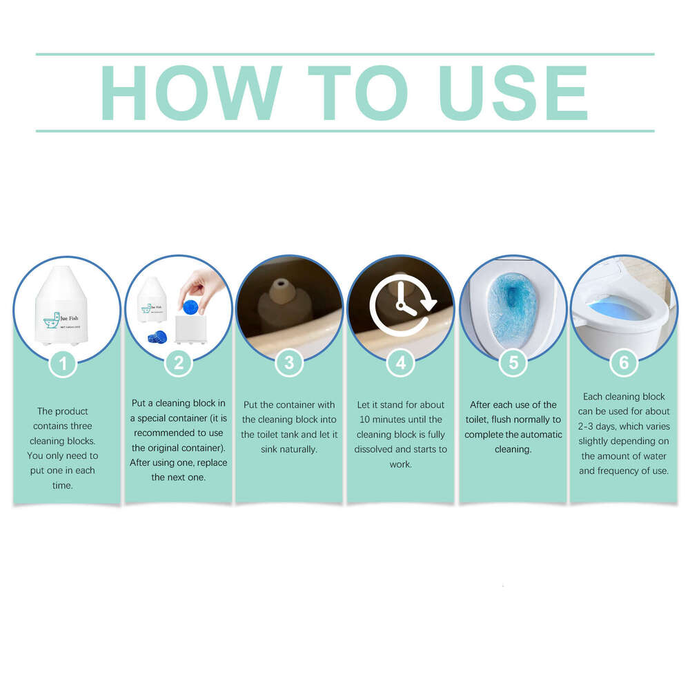 JUE FISH Toilet Cleaner Water Tank Dispensing Type Automatic Release Clean Foam Fresh Deodorize Cleaning S260202