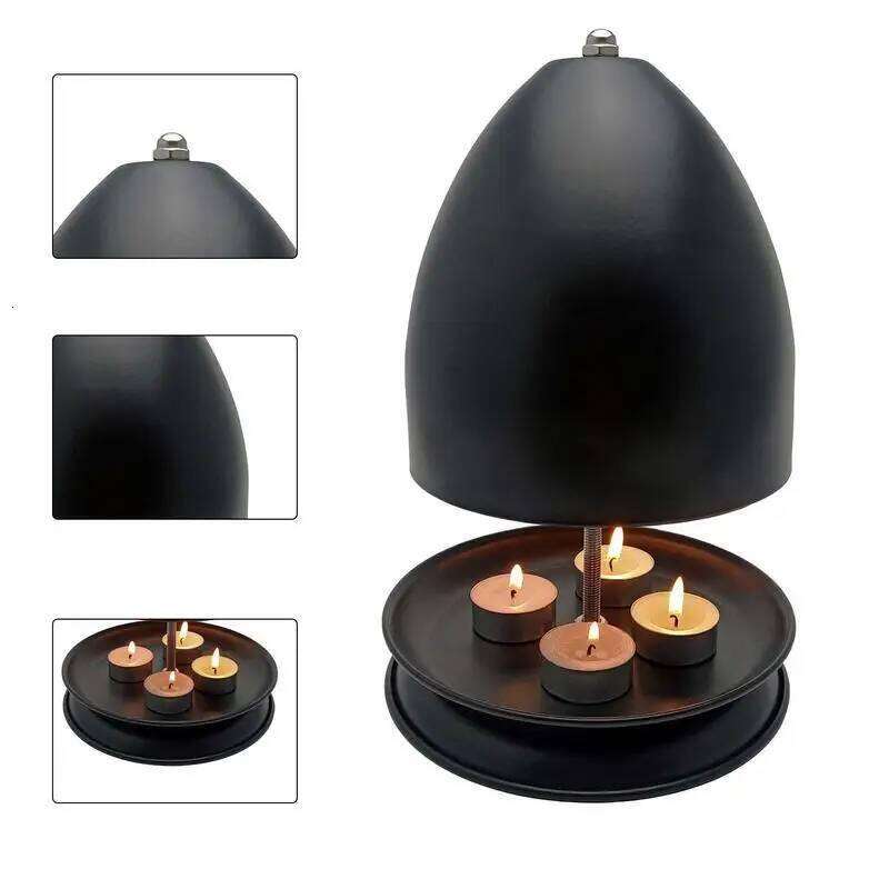 Heater Metal Tea Light Stove Large Space Candle Oven And Heating Holder Hand Warmer For Offices Y260131