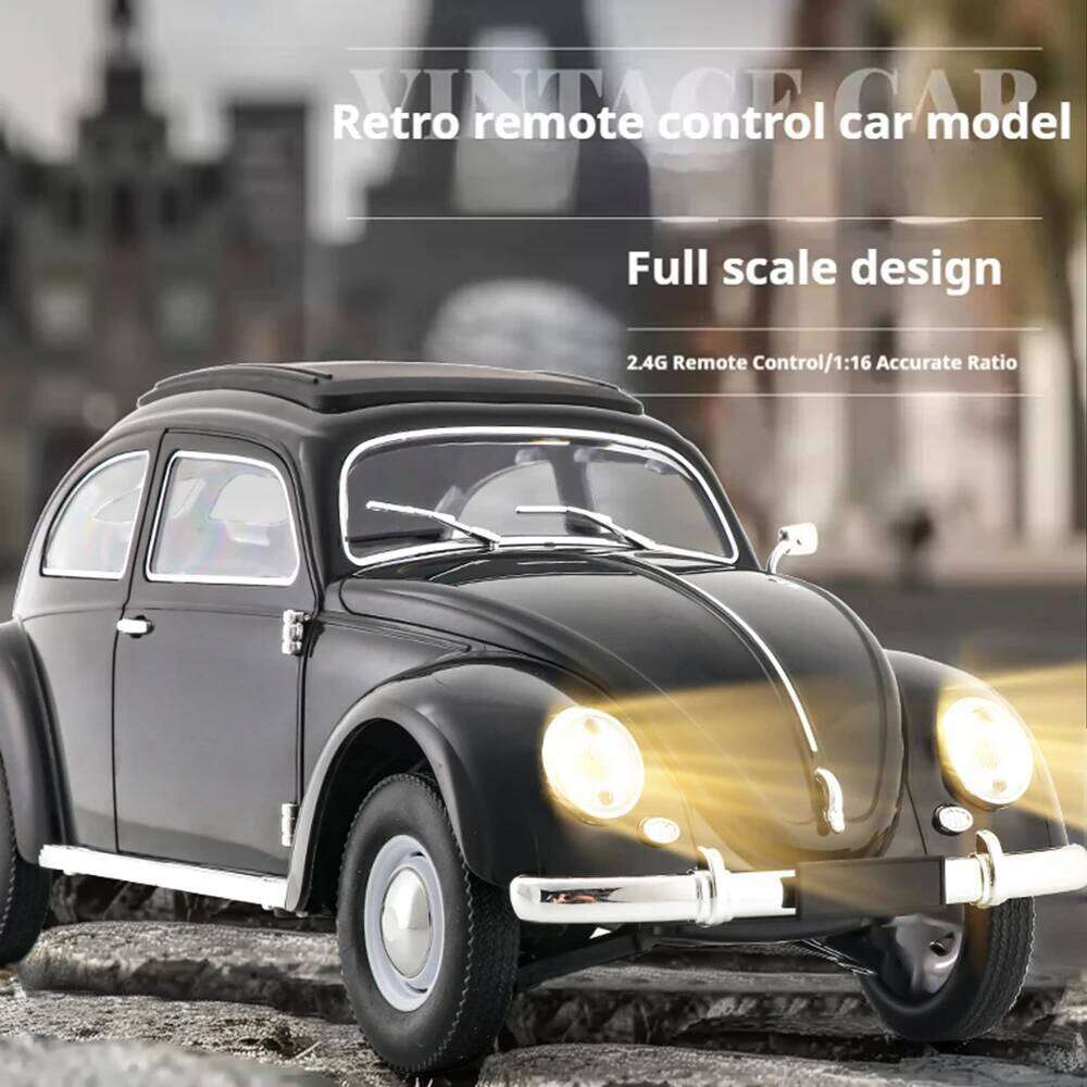 1/16 Full Scale Classical RC D62mini Remote Control Car Retro Beetle 1950 Climbing Vehicle Simulation Model Toy For Children Y260131