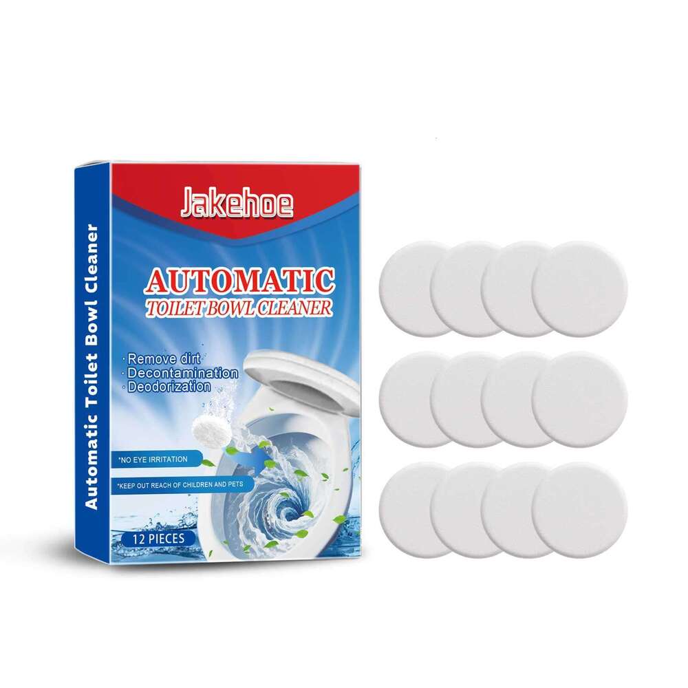 JAKEHOE Cleaning Effervescent Tablets Toilet Cleaner Deodorizer Descaler Stain Remover Long-lasting Fresh Air S260202