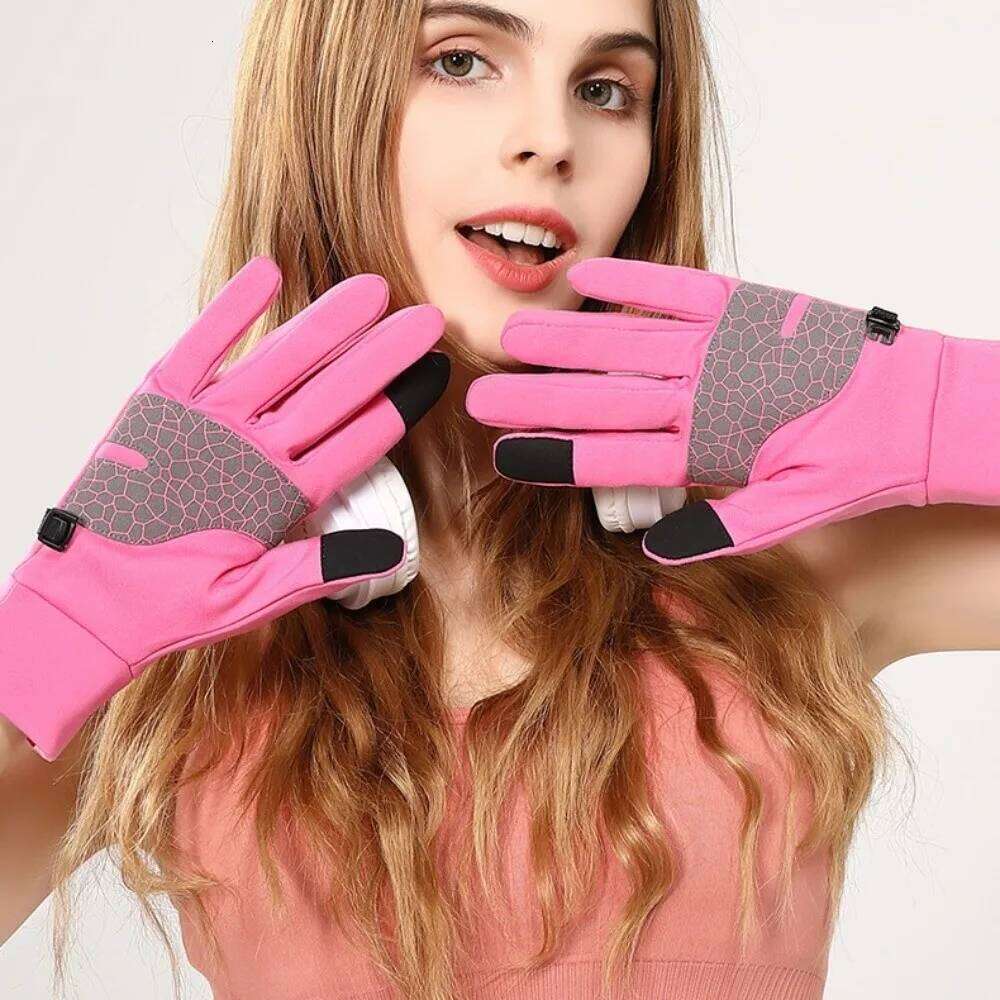 Thermal Fleece Winter Lock Buckle Non-slip Thick Cycling Touch Screen Warm Outdoor Gloves Sports XJ260202