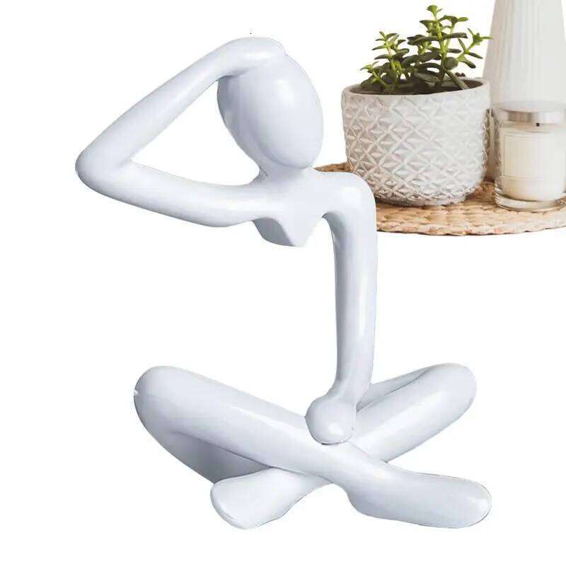 Thinker Statue Art Abstract Sculpture Modern Home Decor Accents Collectible Figurines Y260202