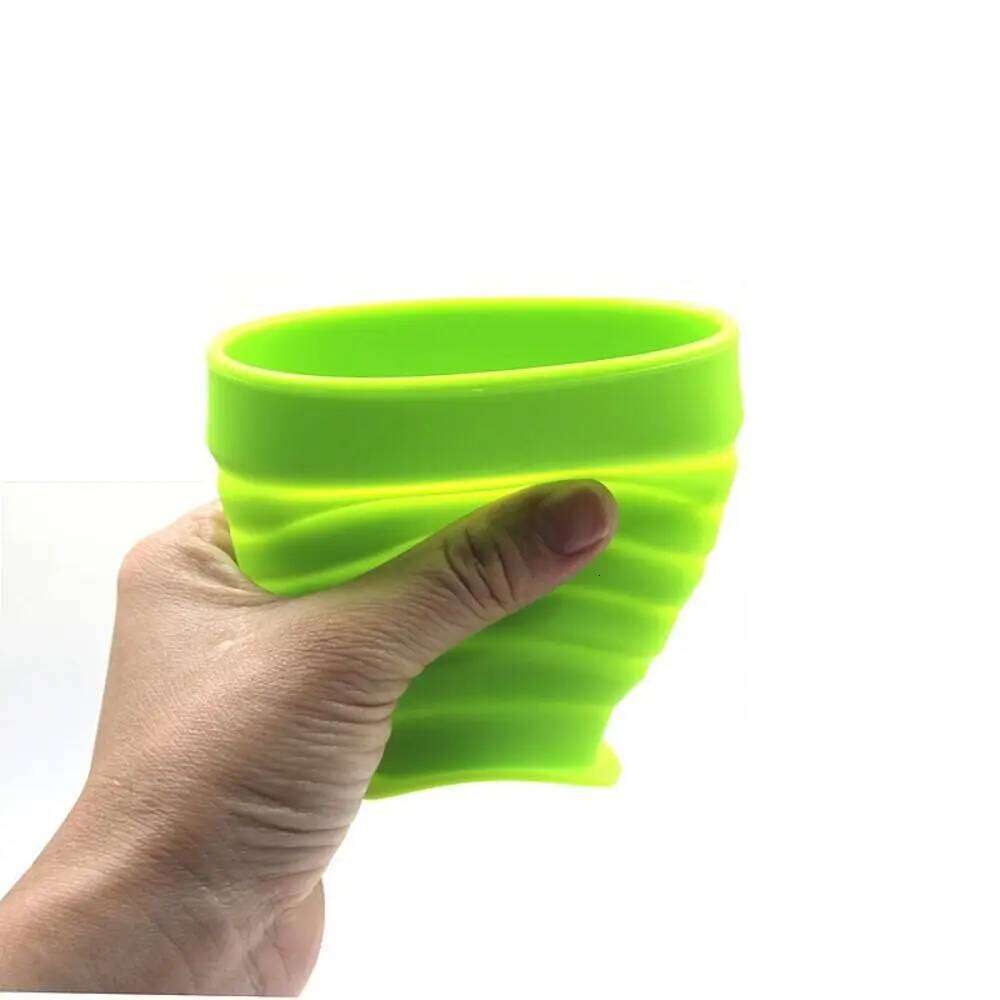 Coffee Handcup Telescopic Collapsible Water Cups with Lid Food Grade Silicone Cup Foldable Portable Travel Mug Hiking Z260202