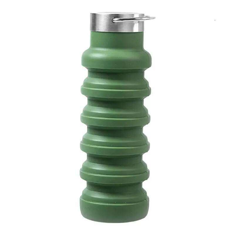 Sports Silicone Folding For Camping Essentials Leak Proof Water Bottle Travel Accessories Z260202