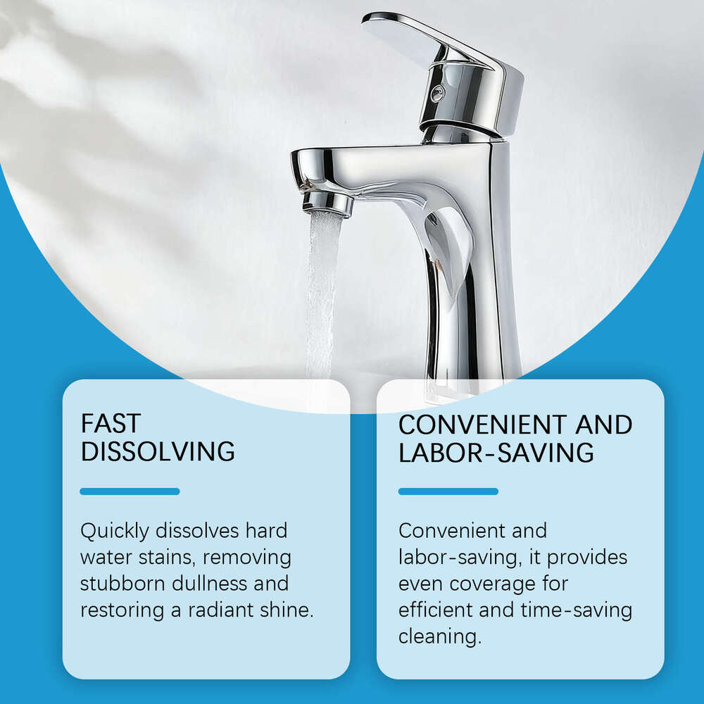 Removes Stubborn Water Stains Faucet Shower Steel Household Cleaner S260202