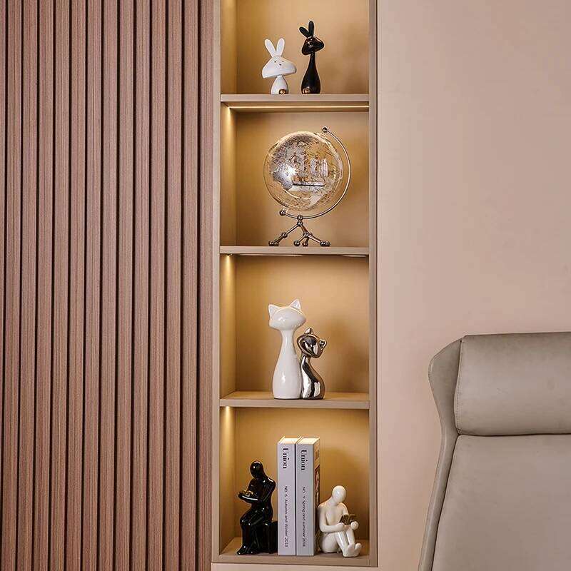 Artisan Cat Sculpture Minimalist CeramicDecor for Shelves & EntrywayWhimsicalFelineAccent with GoldLeafUniqueHomeOfficeGift Y260202