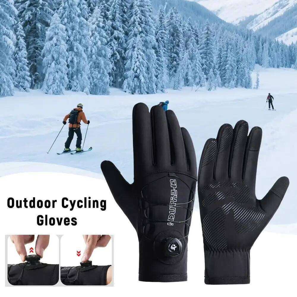 Winter Warm for Men Women Extended Thickened Windproof and Waterproof Sports Touchscreen Skiing Cycling Gloves XJ260202