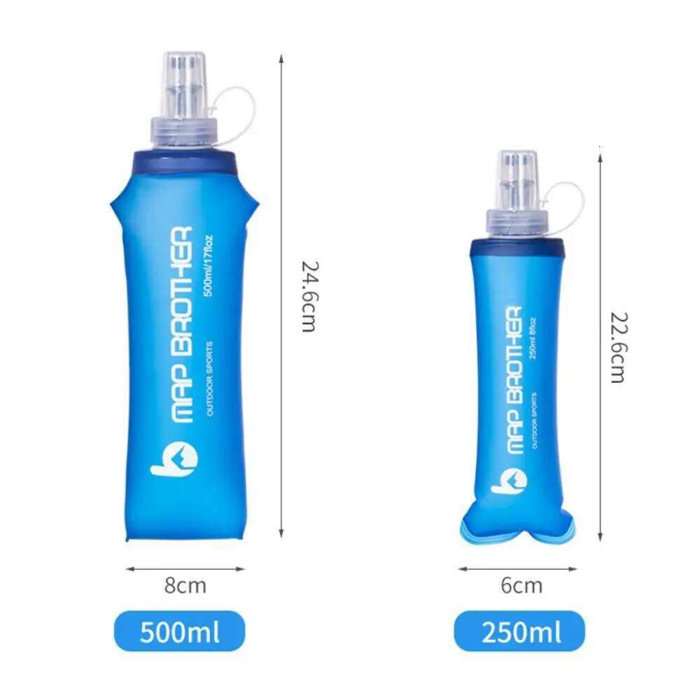 250/500ML Soft Collapsible TPU Bag Silicone Mouth Food Grade Outdoor Water Bottle Z260202