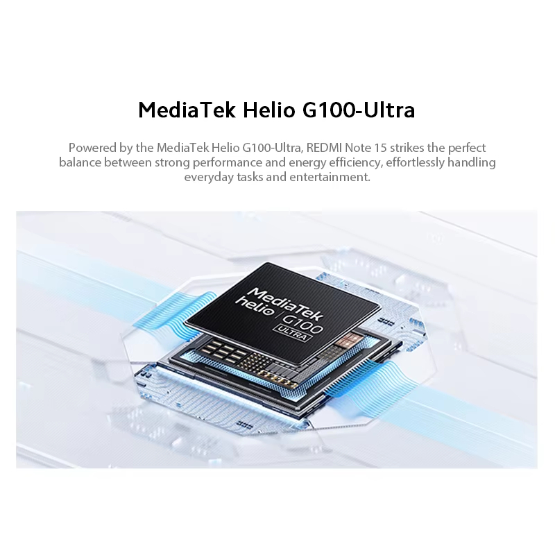 Xiaomi Redmi Note 15 Global Version MTK Helio G100-Ultra 6.77" AMOLED display 108MP camera 6000mAh NFSmartphone