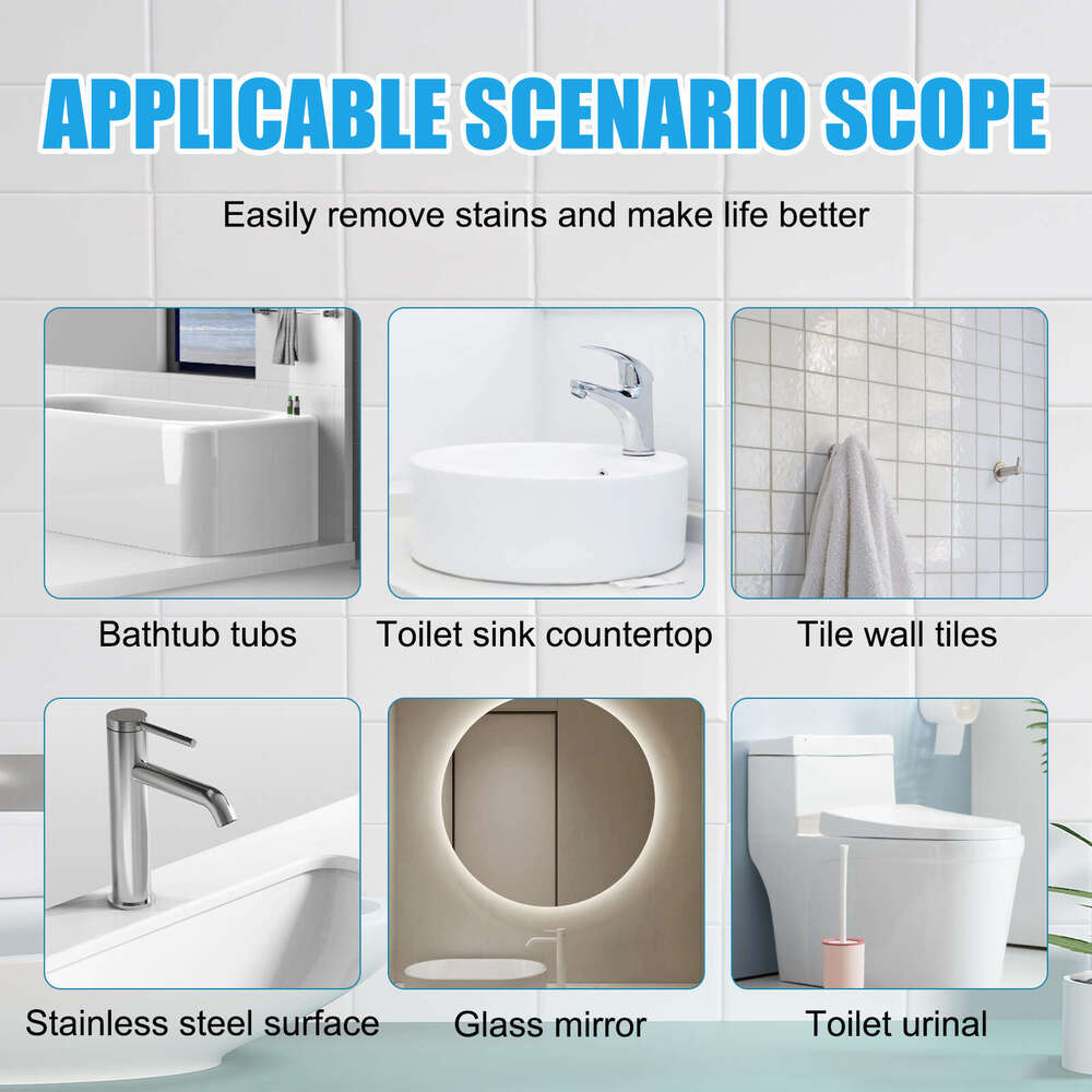 Cleaning Toilet Bathtub Sink Floor Wall Tile Stain Removal Descaling Cleaner S260202