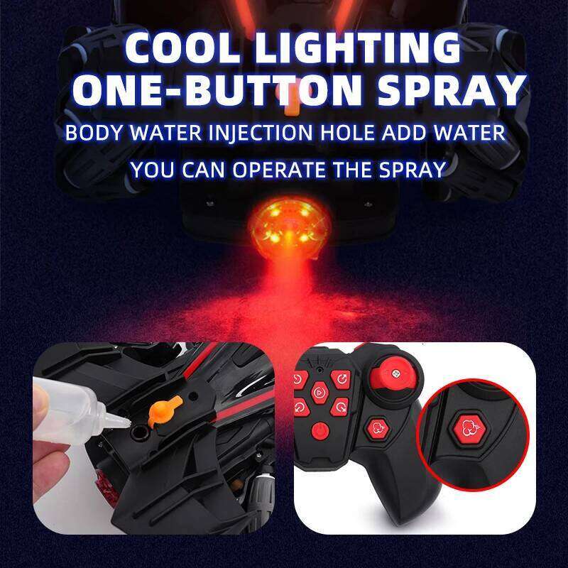 LED Light 2.4G Radio Remote Control Cars Sports High speed Drive Car RC Watch Gesture F1 Formula Racing Boys Toy Supercar Y260131