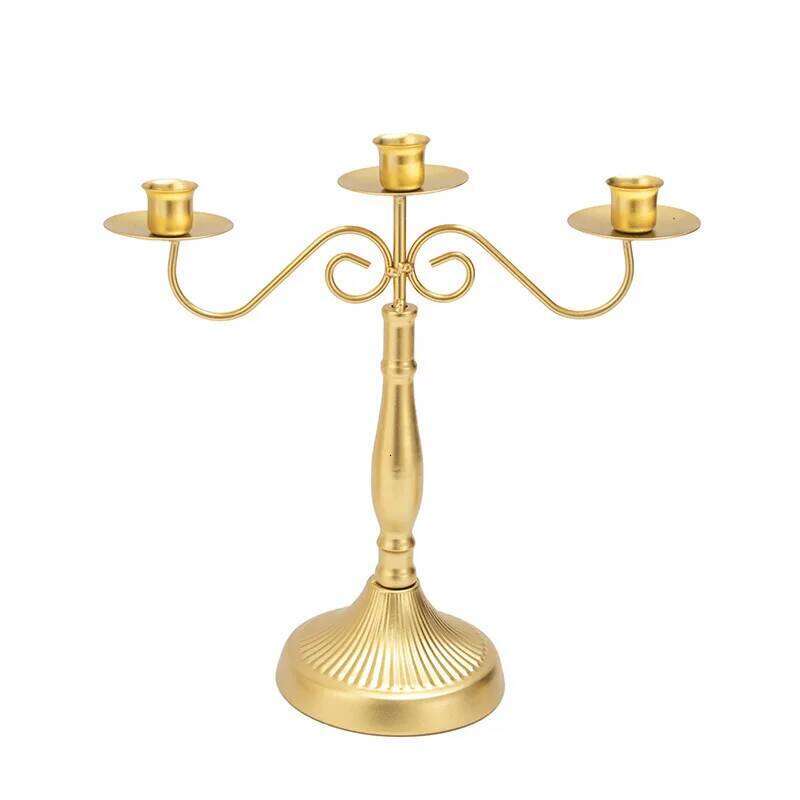 European Style Antique Ornaments Ins Romantic Home Table Candlelight Dinner Candlestick Photography Props Y260131