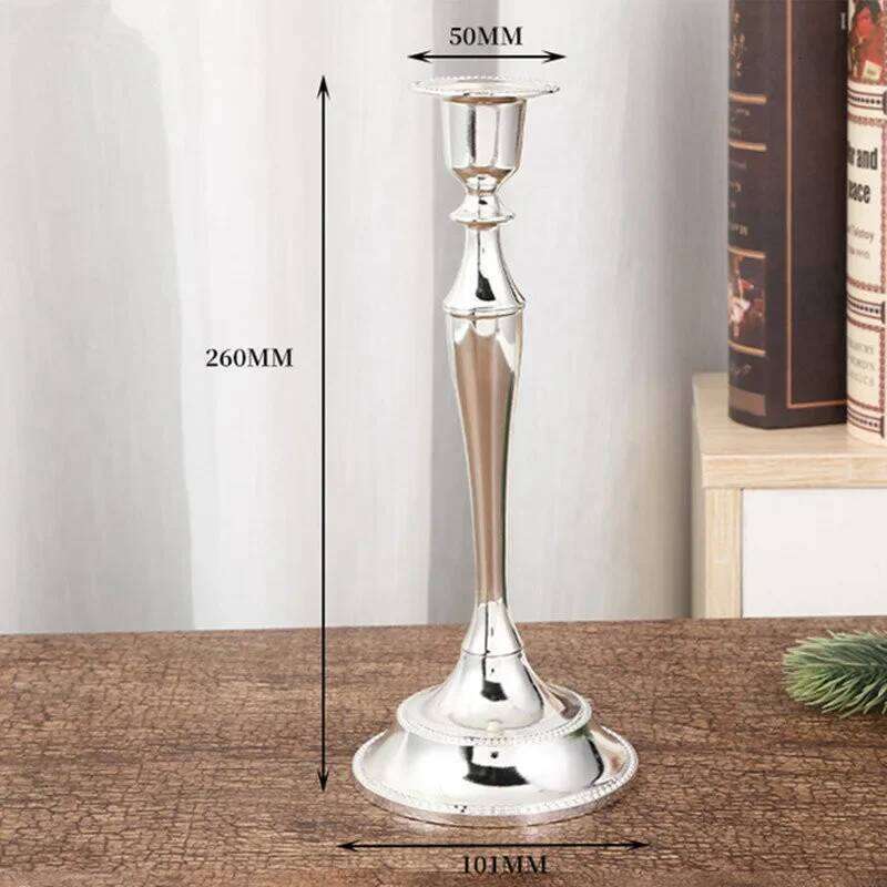 European Candle Holders Hotel Wedding Props Metal Couple Candlelight Dinner Home Decoration Art Y260131