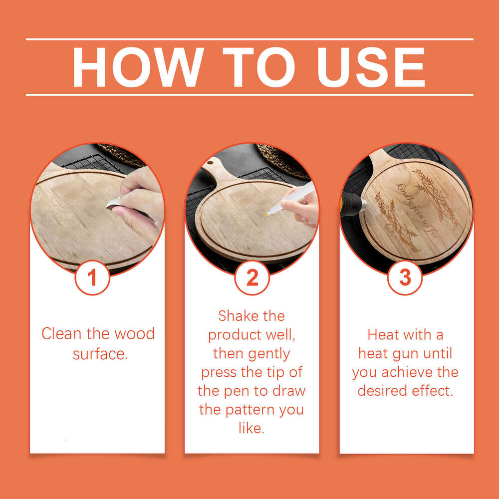 Wood Effect Burn Art Marker Pyrography Burning Pen S260202