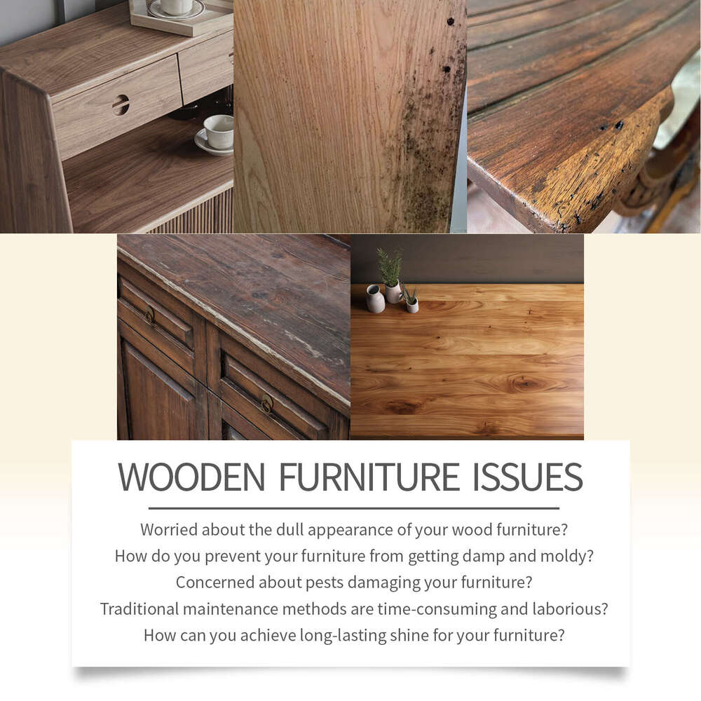 Wooden Furniture Care Long-lasting Moisturizing Restores Warm Luster Natural Beeswax Wood Oil S260202