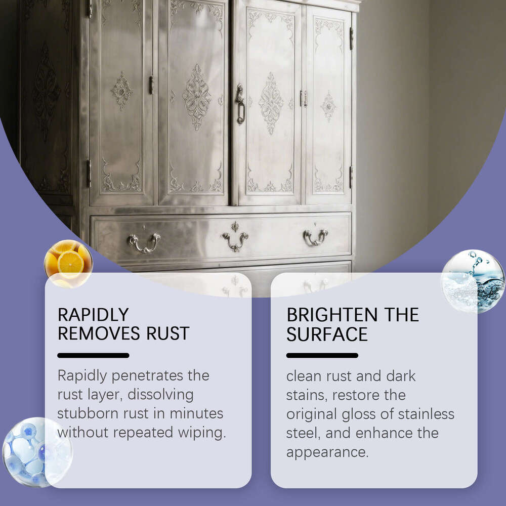 Fish Stainless Steel Cleaner Daily Household Cleaning Stain Removal Pot Bottom Black Grime Multi-Functional Rust Remover S260202