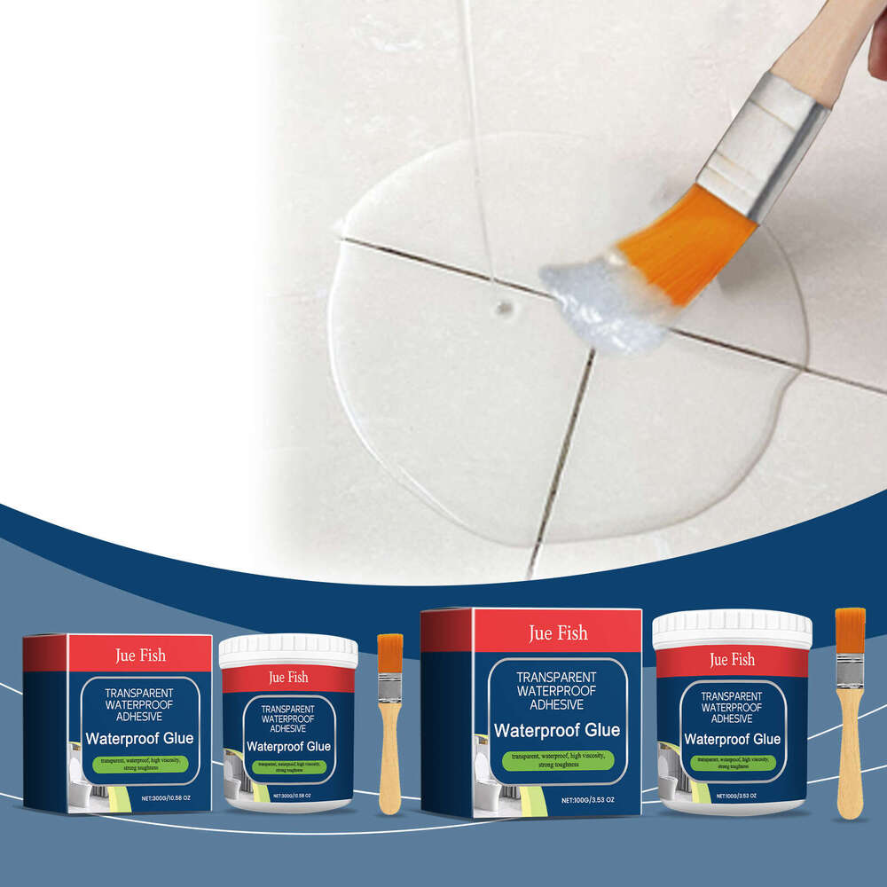 Jue Fish Waterproof 100g Bathroom Wall Tile Leak Repair Anti-Leak Material Household Transparent Glue S260202