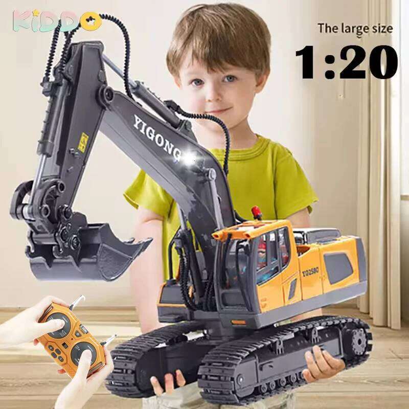 Excavator 1:20 Remote 2.4G RC Crawler Engineering Vehicle Truck Radio Control Children's Day Christmas Gifts Y260131