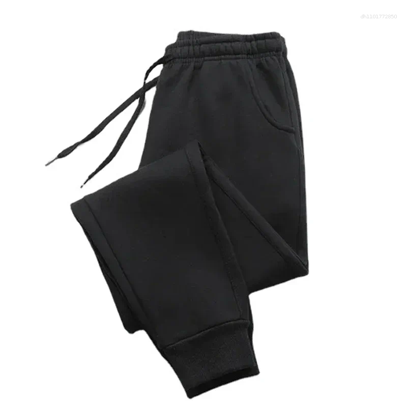 Men's Pants Mens Casual Autumn Winter Fleece Sweatpants Men Running Jogger Sports Gym Trousers Fashion Solid Color Workout Long