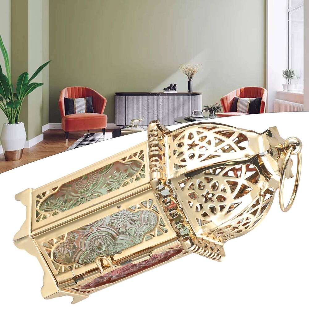 1pc Candle Holders Moroccan Large Iron Tonal Tall Glass Lanterns Tealight Holder Garden Home Decorations Wedding Props Y260131