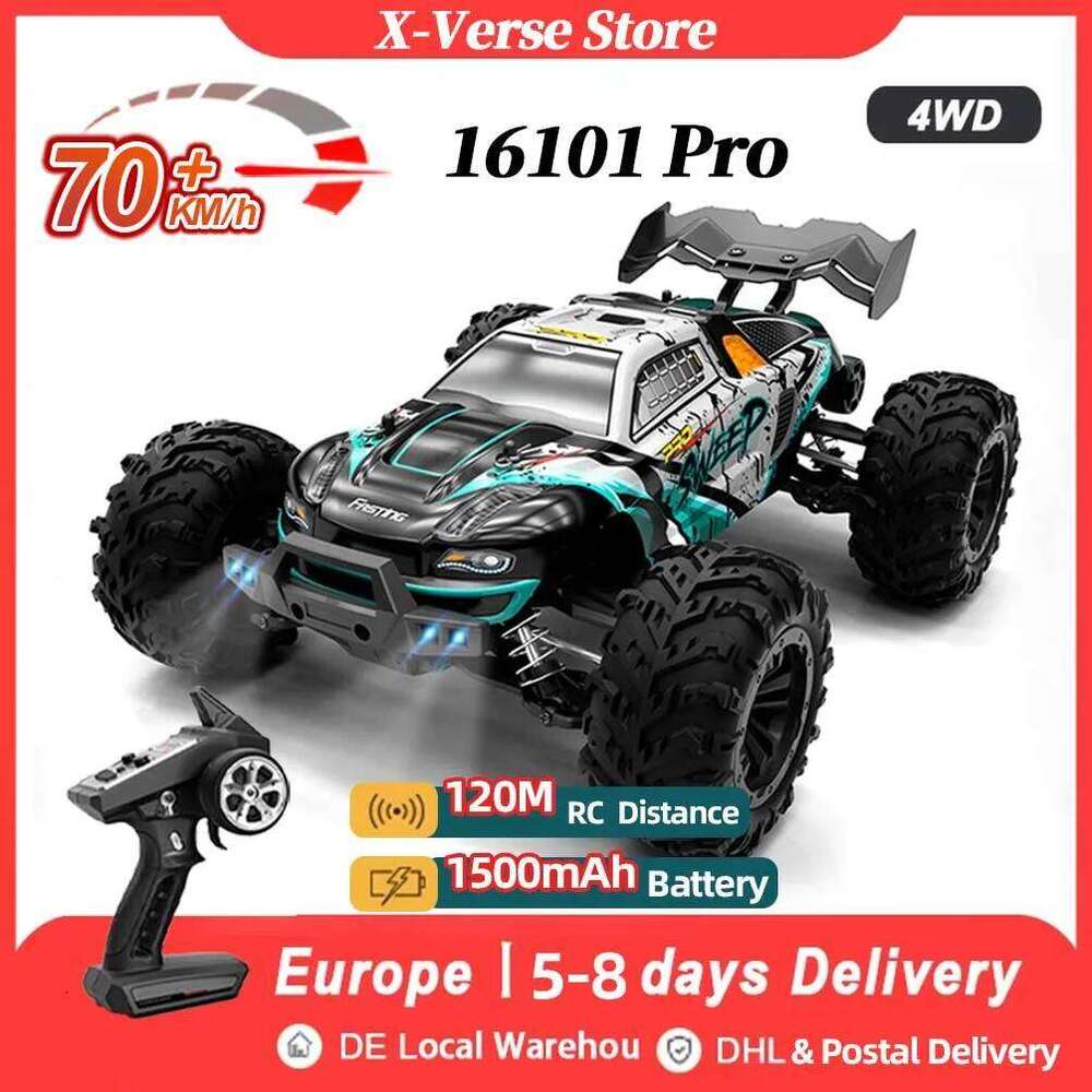 1:16 Drift 16101 Pro 2.4G Brushless 70KM/H High Speed Remote Control Car Off Road 4x4 RC Toys 16102 PRO 4WD For Kid Gifts Y260131