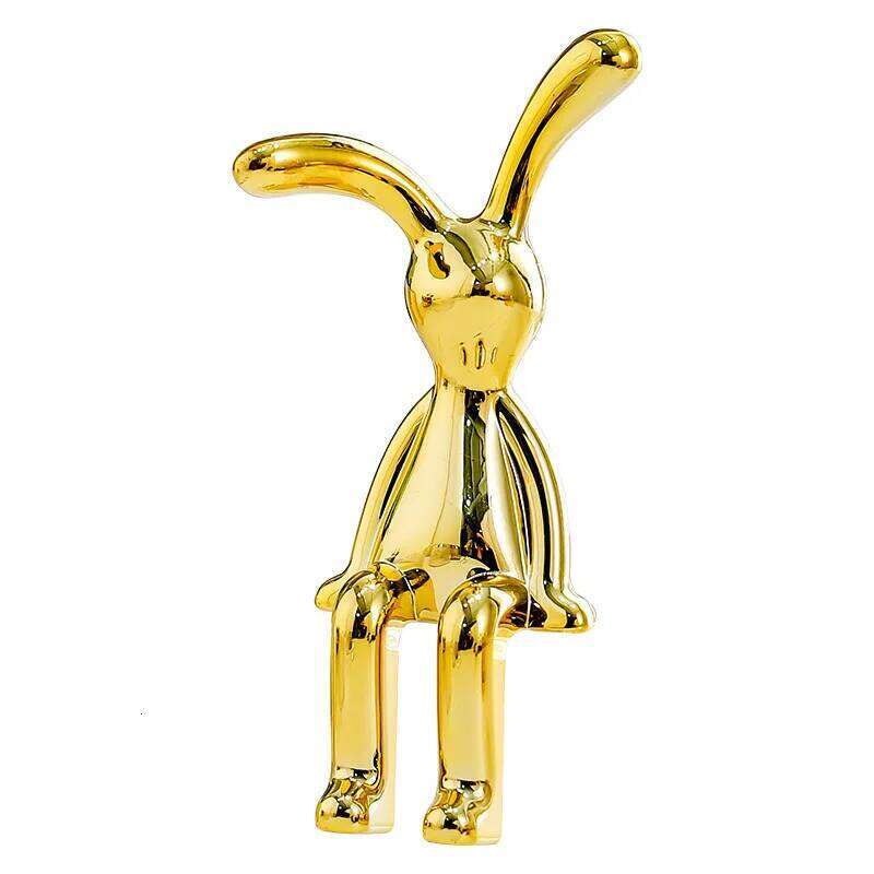Long-Eared Rabbit Double Statue Cartoon Decoration Accessories Living Room Bedroom Car Decor Desktop Decorative Ornamet 1/2/4Pcs Y260202