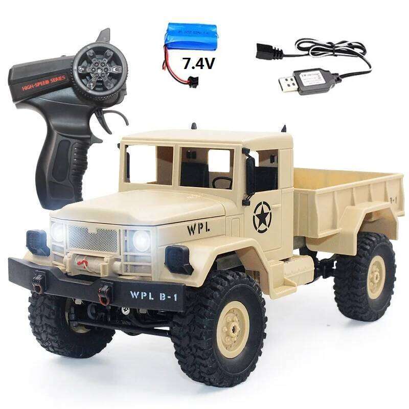 WPL B24 GAZ-66 Remote Control Military Truck Off-Road 4WD RC Car 4 Wheel Hobby Fun Buggy Drive Climb Vehicle Gift Toy for Adult Y260131