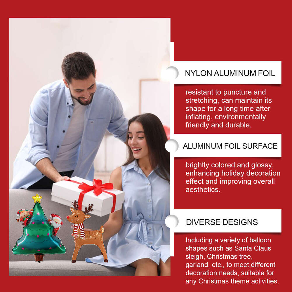 Dowmoo Balloons Balloon Standing Santa Reindeer Christmas Tree Event Decoration S260202 d69