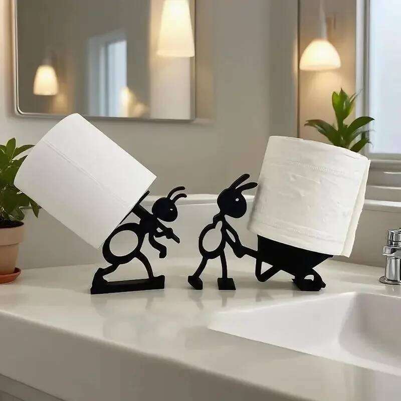 Ant Tissue Holder with Stable Base, 2 Creative Shapes. Unique Home Decor for Bathroom, Living Room, Bedroom. Ideal Gift Idea. Y260202