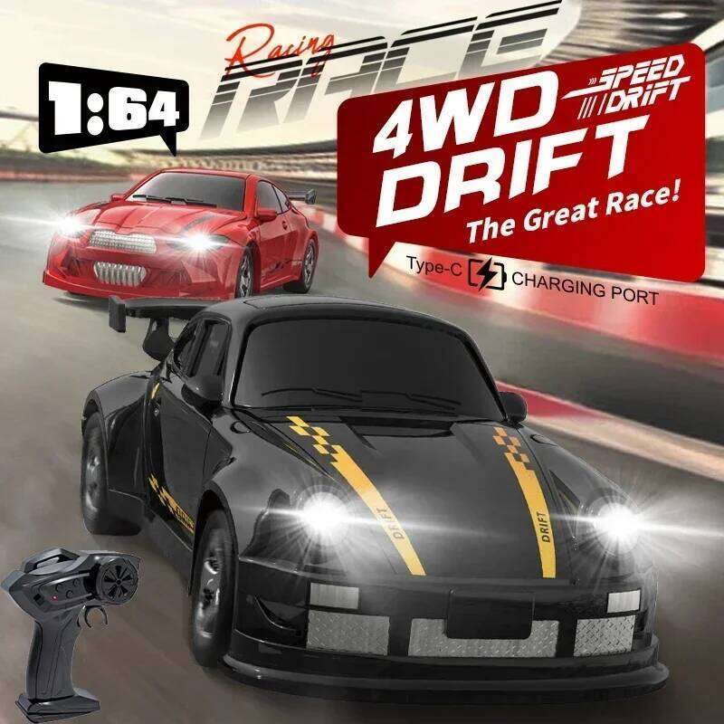 1/64 Rc Cars Remote Control Drift Car High Speed 2.4G Desktop Radio Controlled Mini Racing Vehicle Toy Models for Boy Kids Y260131