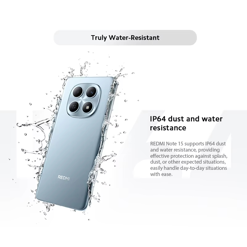 Xiaomi Redmi Note 15 Global Version MTK Helio G100-Ultra 6.77" AMOLED display 108MP camera 6000mAh NFSmartphone