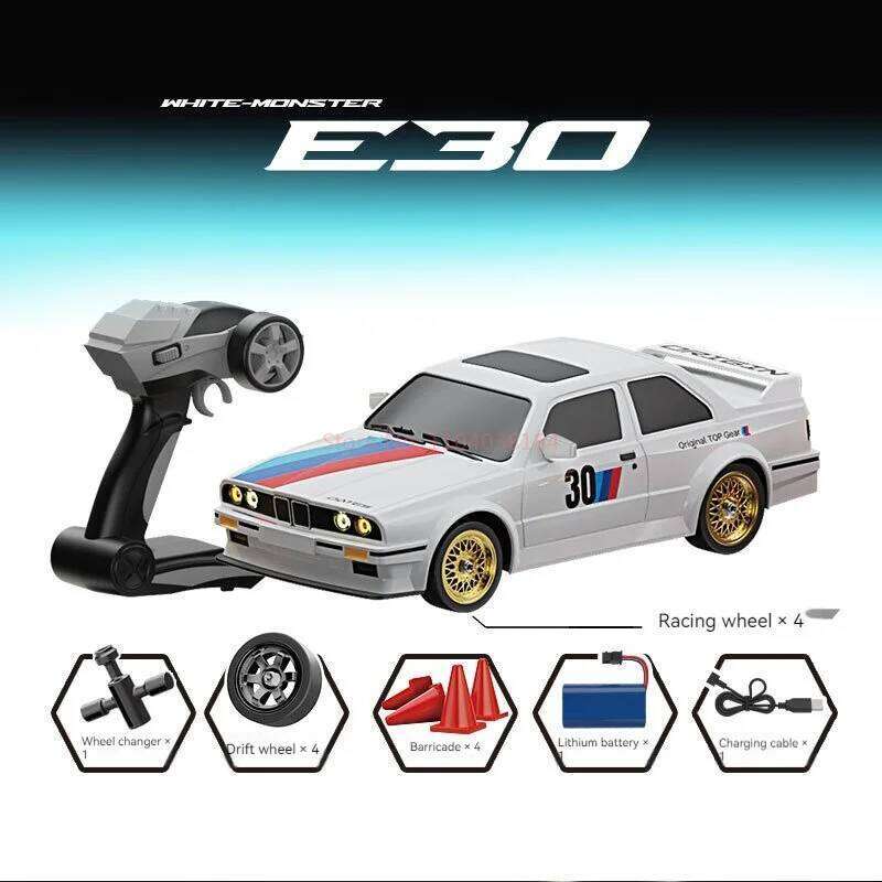 New Four-Wheel Drive 1:16 Retro E30 Sports Remote Control 4wd 30km/H High Speed Drift 2.4g Cvt Rc Car Toy Boy Y260131