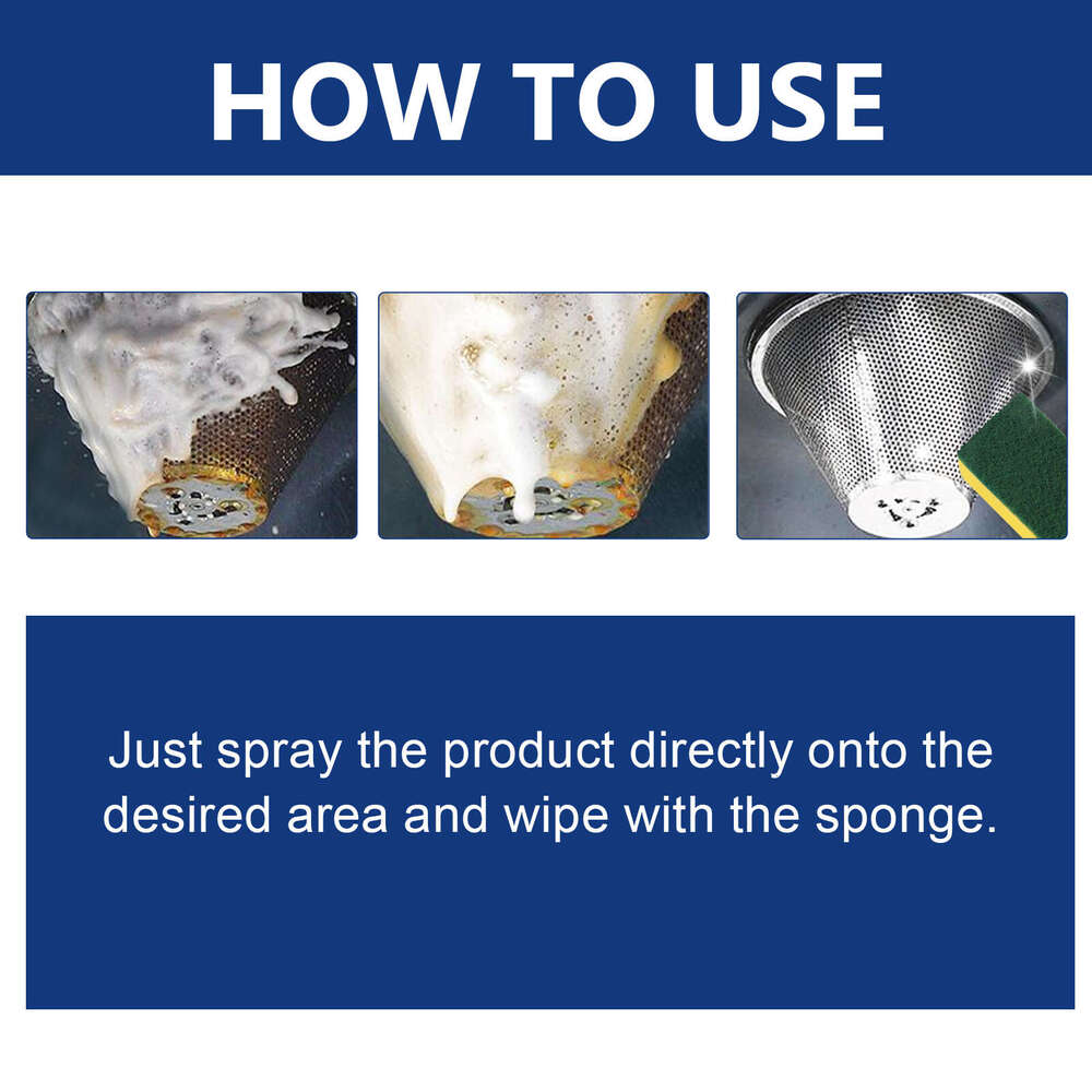 Jue-Fish Kitchen Foam Range Hood Stove Exhaust Pipe Wall Kitchenware Grease Cleaner S260131