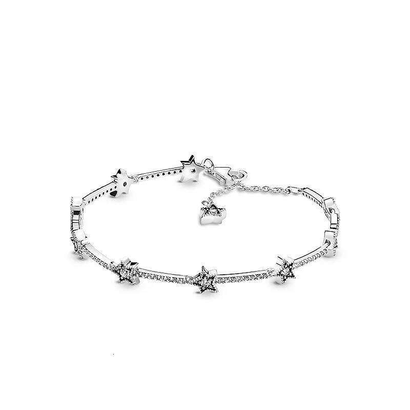 Popular Shining Five-Pointed Heart Snake Bone Bracelet Fit Original Charm DIY Bead Charms For Women Jewelry Making Fine H260202
