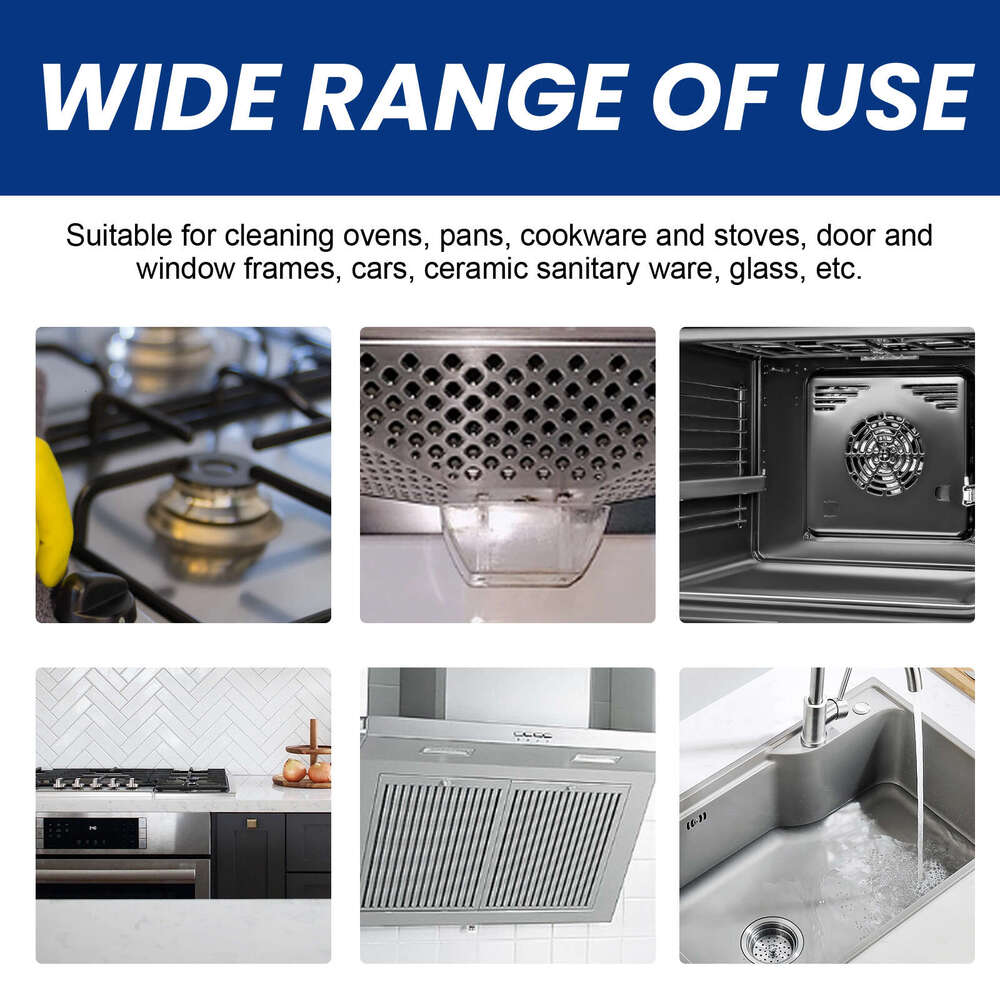 Stainless Steel Kitchen Utensils Range Hood Heavy Oil Stain Rust Removal Cleaning Paste S260202