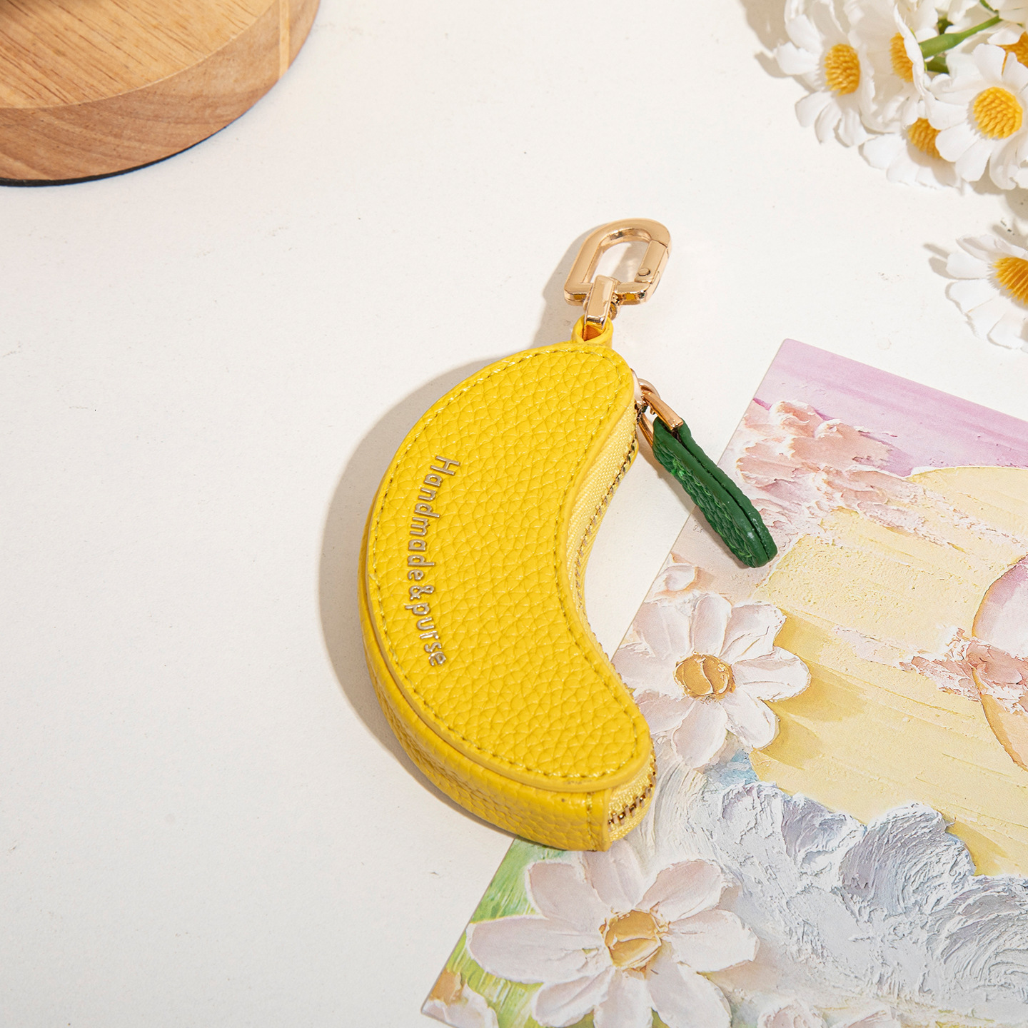Bag Charm Key Chain Purse Accessory Bag Pendant Fruit Series Coin Purse PU Leather Keychain Earphone Bag Small Cute Coin Bag